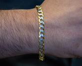 14K Gold Cuban Bracelet (Regular)-8MM - White Carat - USA & Canada